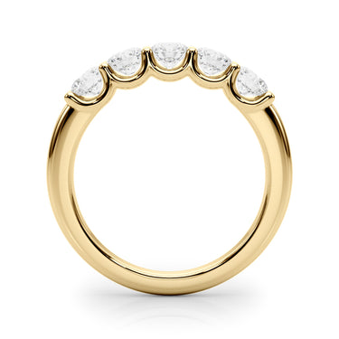 5-Stone Shared Prong Band – Lab Diamond Band in 18K Gold | Just Brilliant – view 7