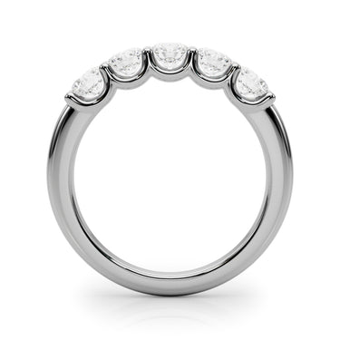 5-Stone Shared Prong Band – Lab Diamond Band in 18K Gold | Just Brilliant – detail view
