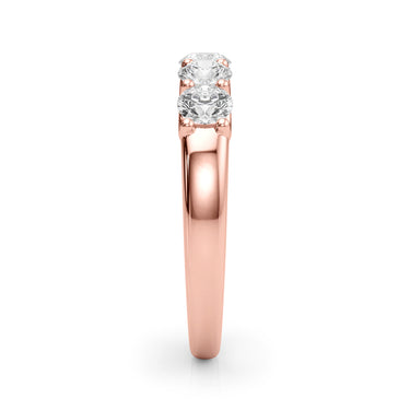 5-Stone Shared Prong Band – Lab Diamond Band in 18K Gold | Just Brilliant – view 15