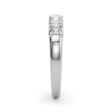 5-Stone Shared Prong Band – Lab Diamond Band in 18K Gold | Just Brilliant – side view