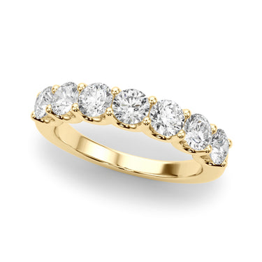 Shared U-Prong Band – Lab Diamond Band in 18K Gold | Just Brilliant – angle view
