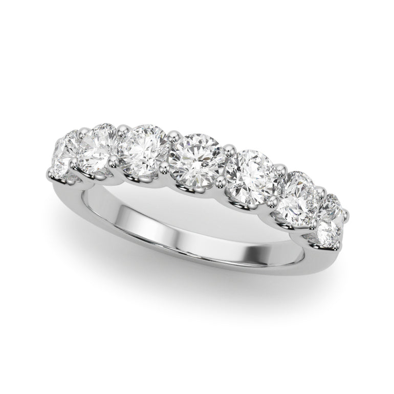 Shared U-Prong Band – Radiant Lab Diamond Band in 18K Gold | Just Brilliant