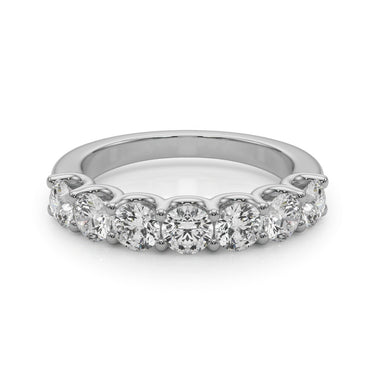 Shared U-Prong Band – Lab Diamond Band in 18K Gold | Just Brilliant – close-up view