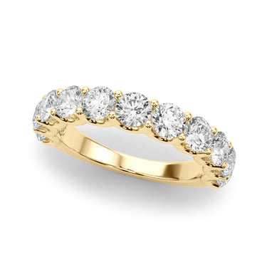 U-Prong Wedding Band – Lab Diamond Wedding Band in 18K Gold | Just Brilliant – angle view