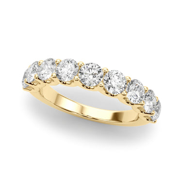 U-Prong Wedding Band – Lab Diamond Wedding Band in 18K Gold | Just Brilliant – angle view