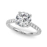 Round Hidden Halo Engagement Ring – Radiant Lab Diamond Engagement Ring in 18K Gold | Just Brilliant