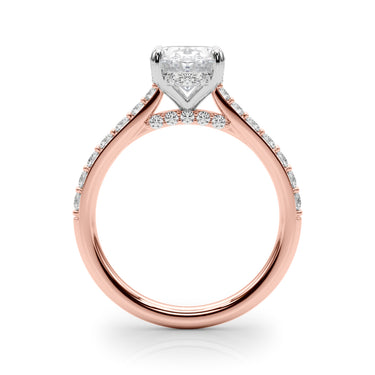 Hidden Halo Oval Engagement Ring – Oval Lab Diamond Engagement Ring in 18K Gold | Just Brilliant – view 11