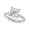 Princess Cut Hidden Halo Engagement Ring – Princess Cut Lab Diamond Engagement Ring in 18K Gold | Just Brilliant