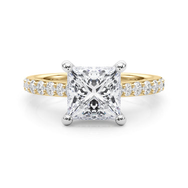 Princess Cut Hidden Halo Engagement Ring – Princess Cut Lab Diamond Engagement Ring in 18K Gold | Just Brilliant – view 8