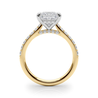 Princess Cut Hidden Halo Engagement Ring – Princess Cut Lab Diamond Engagement Ring in 18K Gold | Just Brilliant – view 7
