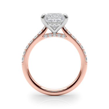 Princess Cut Hidden Halo Engagement Ring – Princess Cut Lab Diamond Engagement Ring in 18K Gold | Just Brilliant – view 11