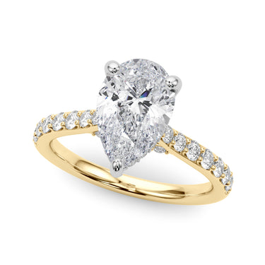 Ps Hidden Halo Engagement – Lab Diamond Jewelry in 18K Gold | Just Brilliant – angle view