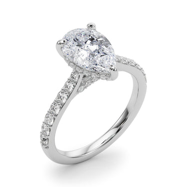 Ps Hidden Halo Engagement – Lab Diamond Jewelry in 18K Gold | Just Brilliant – lifestyle view