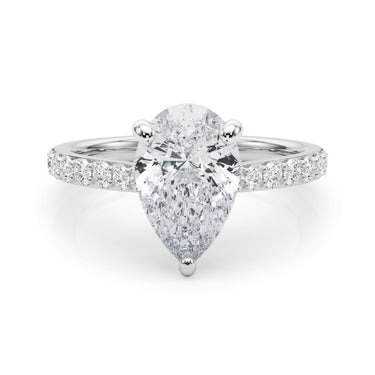 Ps Hidden Halo Engagement – Lab Diamond Jewelry in 18K Gold | Just Brilliant – close-up view