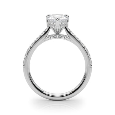 Ps Hidden Halo Engagement – Lab Diamond Jewelry in 18K Gold | Just Brilliant – detail view