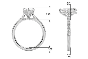 Ps Hidden Halo Engagement – Lab Diamond Jewelry in 18K Gold | Just Brilliant – side view