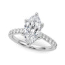 Hidden Halo Marquise Engagement Ring – Marquise Lab Diamond Engagement Ring in 18K Gold | Just Brilliant