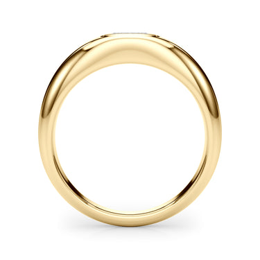 Domed Bezel Set Oval Engagement Ring – Oval Lab Diamond Engagement Ring in 18K Gold | Just Brilliant – view 7