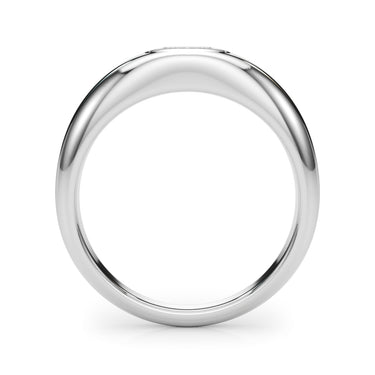 Domed Bezel Set Oval Engagement Ring – Oval Lab Diamond Engagement Ring in 18K Gold | Just Brilliant – detail view