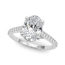 Accented Trellis Oval Engagement Ring – Oval Lab Diamond Engagement Ring in 18K Gold | Just Brilliant