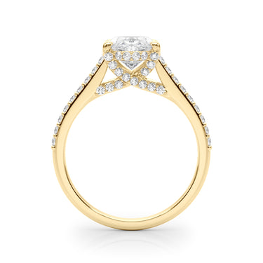 Accented Trellis Oval Engagement Ring – Oval Lab Diamond Engagement Ring in 18K Gold | Just Brilliant – view 7