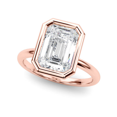Solitaire Bezel Set Engagement Ring – Lab Diamond Engagement Ring in 18K Gold | Just Brilliant – view 10