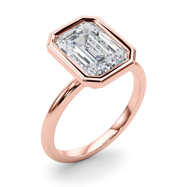 Solitaire Bezel Set Engagement Ring – Lab Diamond Engagement Ring in 18K Gold | Just Brilliant – view 13