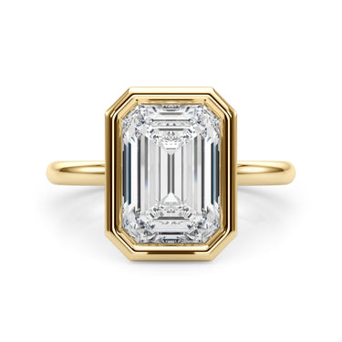 Solitaire Bezel Set Engagement Ring – Lab Diamond Engagement Ring in 18K Gold | Just Brilliant – view 8