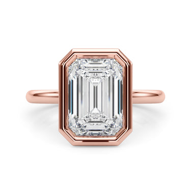 Solitaire Bezel Set Engagement Ring – Lab Diamond Engagement Ring in 18K Gold | Just Brilliant – view 12