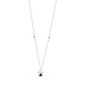 Club Fortune Pendant by Just Brilliant – 1.9ct lab diamond and sapphire pendant in 18K white gold