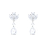 Stardust Cascade Earrings by Just Brilliant – 6.8ct pear and marquise lab diamond earrings in 18K white gold