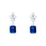 Sapphire Flush Earrings by Just Brilliant – sapphire and lab diamond earrings, Monte Carlo Collection