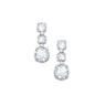 Diamond Ladder Earrings by Just Brilliant – 6.3ct ascending lab diamond drop earrings in 18K white gold