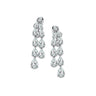 Diamond Rain Earrings by Just Brilliant – 7ct cascading pear lab diamond drop earrings in 18K white gold
