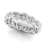 Diamond Emerald Cut Eternity Band – Emerald Cut Emerald & Lab Diamond Eternity Band in 18K Gold | Just Brilliant