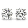 Round 4-Prong Solitaire Studs – Radiant Lab Diamond Stud Earrings in 18K Gold | Just Brilliant