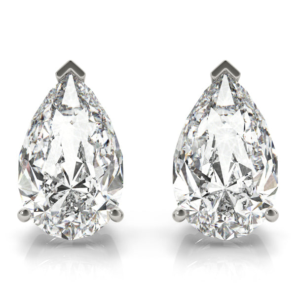 10mm 4Pr Prong V Cnr Ear 2Wi – Pear-Shaped Lab Diamond Jewelry in 18K Gold | Just Brilliant