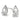 10mm 4Pr Prong V Cnr Ear 2Wi – Lab Diamond Jewelry in 18K Gold | Just Brilliant – close-up view
