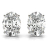 Oval Solitaire Basket Studs – Oval Lab Diamond Stud Earrings in 18K Gold | Just Brilliant