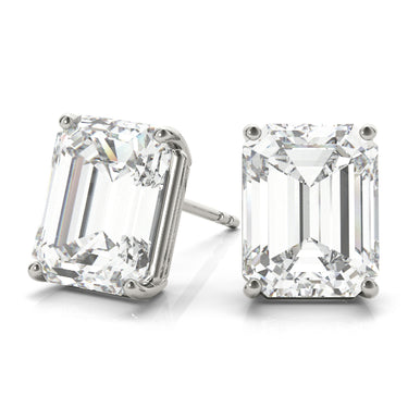 10mm 4Pr Em 2Wire Ear – Lab Diamond Jewelry in 18K Gold | Just Brilliant – close-up view