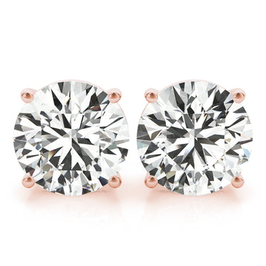 4-Prong Round Screwback Mounting – Round Lab Diamond Jewelry in 18K Gold | Just Brilliant – view 11