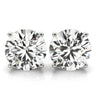 4-Prong Round Screwback Mounting – Radiant Lab Diamond Jewelry in 18K Gold | Just Brilliant