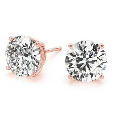 4-Prong Round Screwback Mounting – Round Lab Diamond Jewelry in 18K Gold | Just Brilliant – view 13
