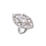 Heritage Ring by Just Brilliant – 5.8ct lab diamond marquise halo ring in 18K white gold