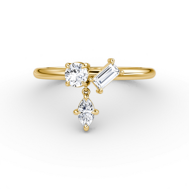 Just Brilliant Falling Star Ring — Original — 18K Yellow Gold — front