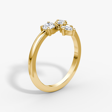 Just Brilliant Falling Star Ring — Original — 18K Yellow Gold — upright