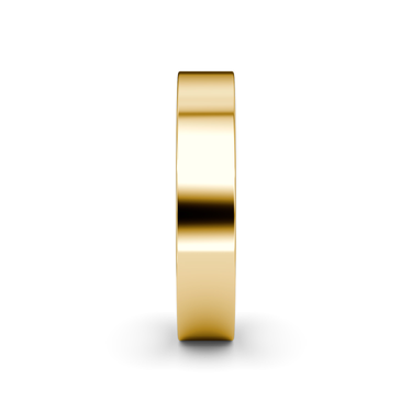 Just Brilliant pavé border band, 18K Yellow Gold, side view