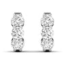Lgd 3-Stone Huggie Earrings – Radiant Lab Diamond Earrings in 18K Gold | Just Brilliant