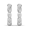 Lgd 5-Stone Hoop Earrings – Radiant Lab Diamond Hoop Earrings in 18K Gold | Just Brilliant