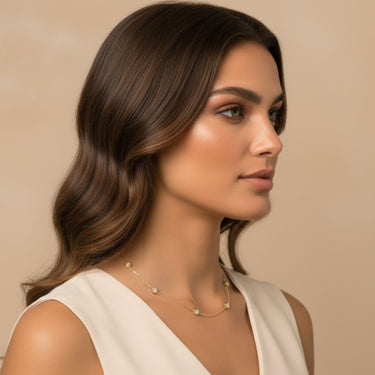 Lgd Stationary Necklace – Lab Diamond Necklace in 18K Gold | Just Brilliant – view 8